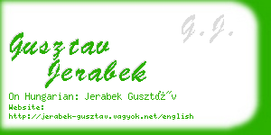 gusztav jerabek business card